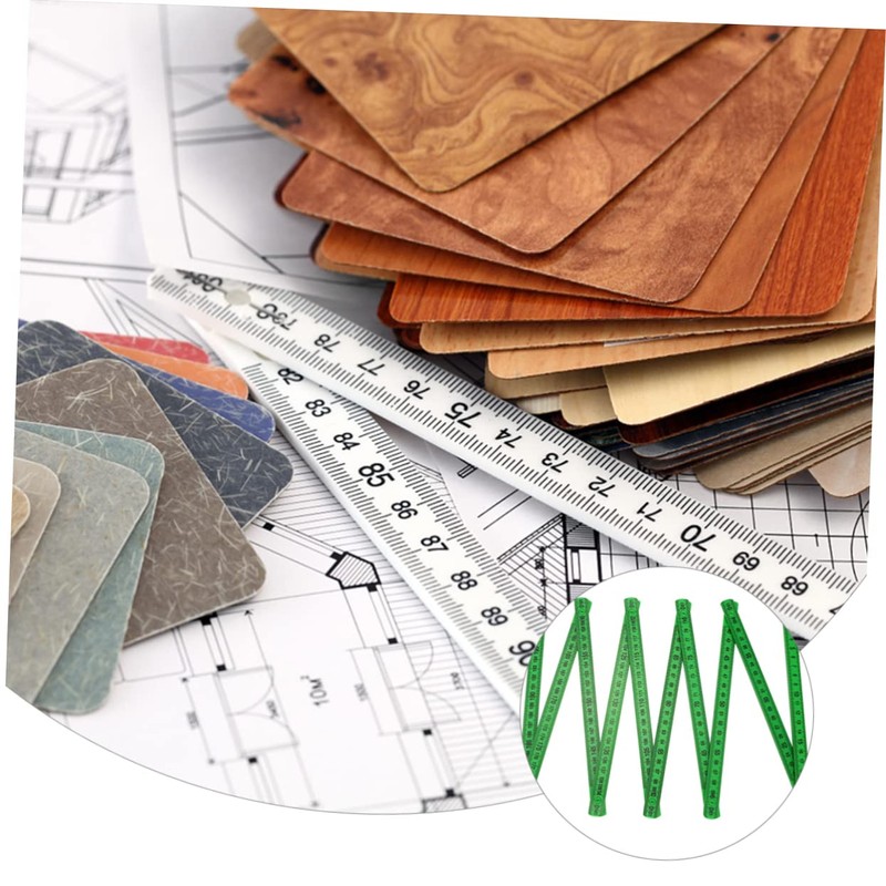 SAFIGLE 2pcs Folding Measuring Ruler Folding Ruler with Engraved Measurements