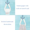 Amerla 2 Pcs White Nautical Rope Toilet Paper Holder Wall-Mounted