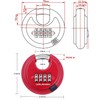 DELSWIN Outdoor Combination Padlock - 4 Digit Heavy Duty Disc