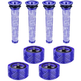 Goodsby 8 Pack Replacement Pre & Post Motor HEPA Filter for Dyson V6 DC58 DC59 DC62 DC72 DC74 SV03 SV04 SV05 SV06 SV07 SV08 SV09 Absolute Animal Motorhead Vacuum Cleaner Part # 965661-01, 966741-01