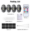 4PCS Wireless LED Strobe Lights with Remote Control, 8 Colors