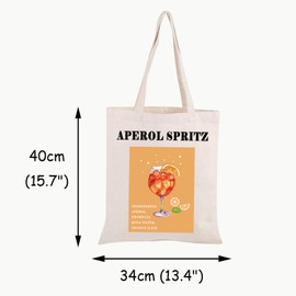 Spritz Tote Canvas Bag Apeol Spritz Ingredients Gift Cocktail Recipe Shopping Bag Apeol Spritz Lover Gift