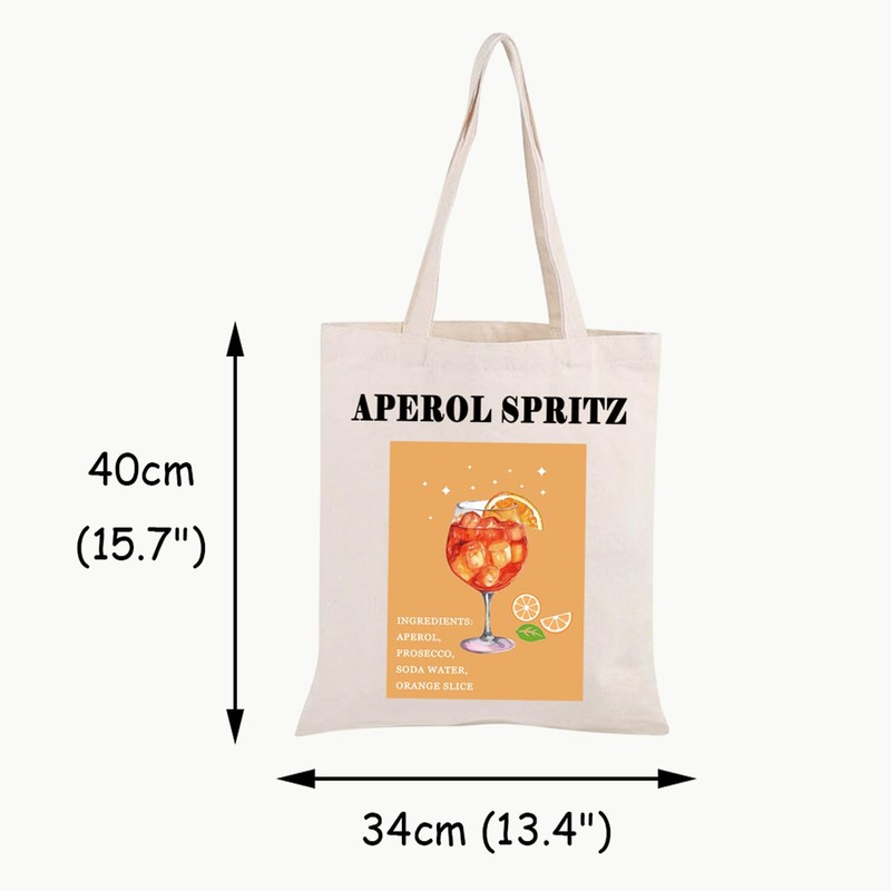 Spritz Tote Canvas Bag Apeol Spritz Ingredients Gift Cocktail Recipe