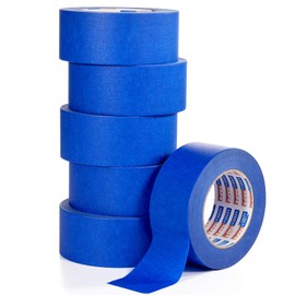 ADHES Upgrade Blue Painters Tape, Masking Tape for Painting 6 Rolls x 2 Inch x 60 Yards, Blue Paint Tape No Residue Outdoor Anti UV Multi Surface Use, Total 360 Yards