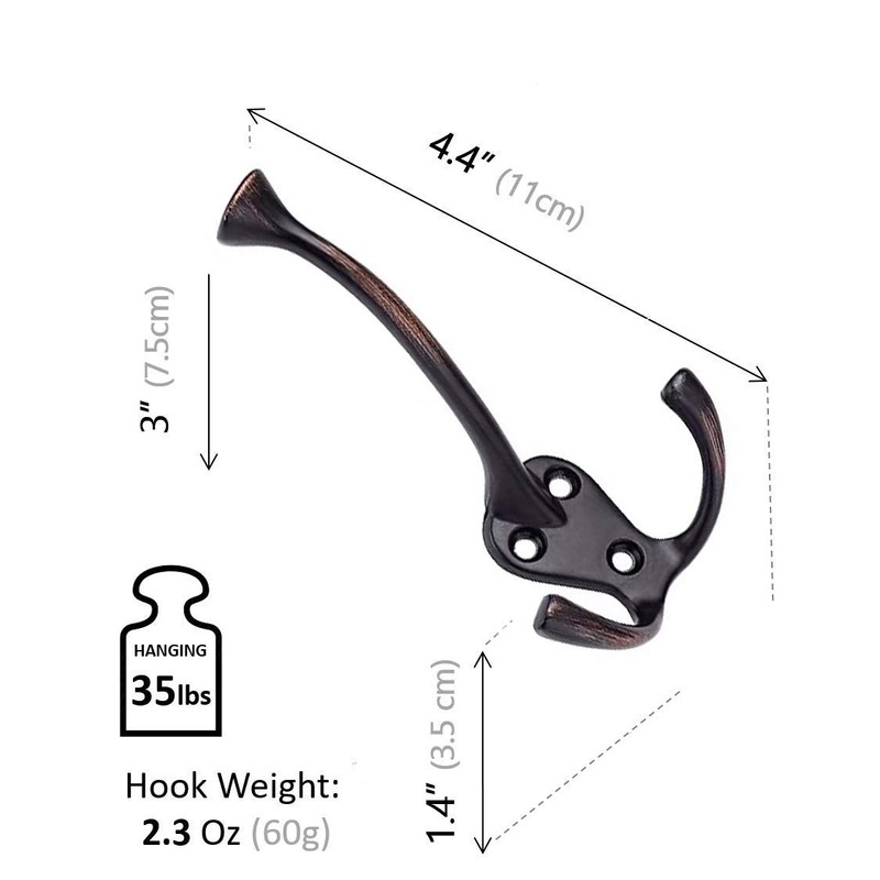 HARPOON 5 Pack Heavy Duty Three Flared Prongs, 4.4 Inch
