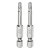HARFINGTON 2pcs T20 Security Torx Bit 1/4" Hex Shank 2"
