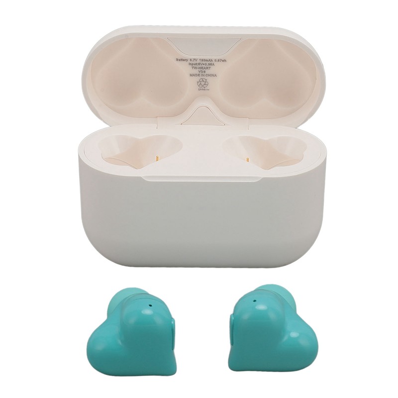 Heart Shaped Wireless Earbuds HIFI Stereo Sound Waterproof Bluetooth 5.3