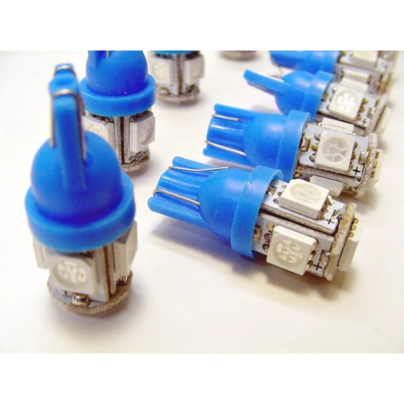 Lumiglow 15 BRIGHT Blue 5 LEDs 12V Side Marker License