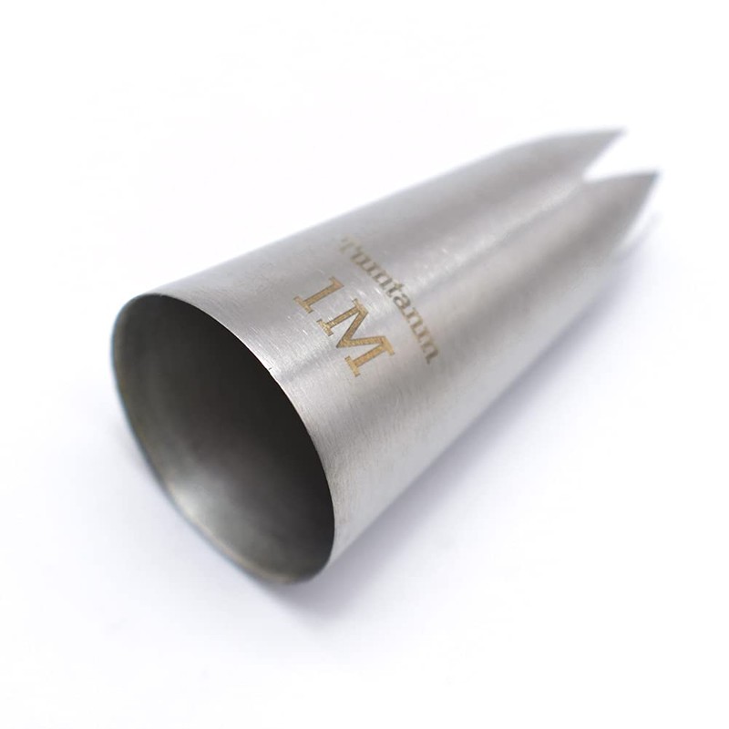 Tumtanm 1M Nozzle Open Star Piping Tip, Large Seamless Stainless