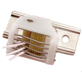 Amazing Drapery Hardware Large White Roman Shade Cord Lock with Dual Brass Wheels - Holds up to 5 Lift Cords, Suitable for Roman and Pleated Shades - 1-Pack