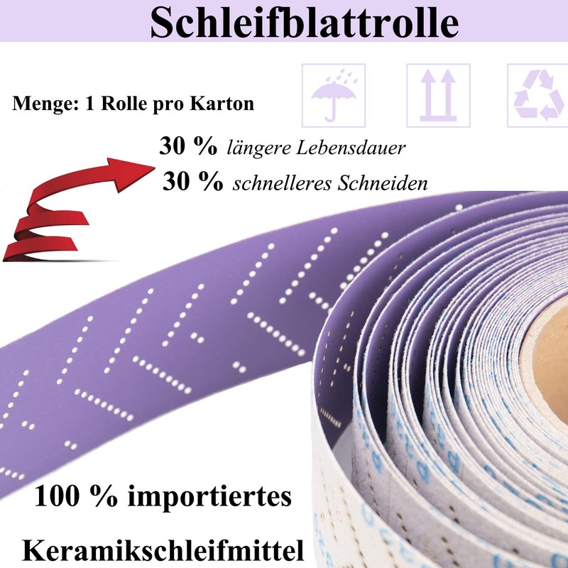 Clean Sandpaper Roll Purple Clean Sanding Rolls 70 mm x