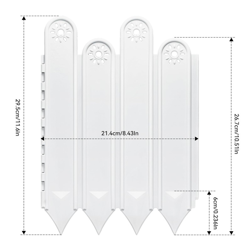 10 Pcs Garden Edging Border for Landscaping: Plastic Interlocking Decorative