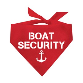 Boat Security Dog Bandana (Red, OS 243)