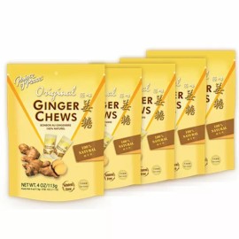 Prince of Peace 5 PACK PRINCE OF PEACE GINGER CHEWS CANDY SWEET & SPICY CHEWY ORGANIC VEGAN