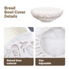 2 Pack 10'' Bowl Covers for Bread Proofing with Plastic