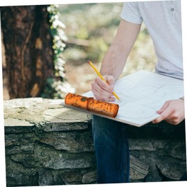 GRIRIW Vintage Style Canvas Leather Pencil Case Roll up Wrap Large Pencil Pouch for Girls