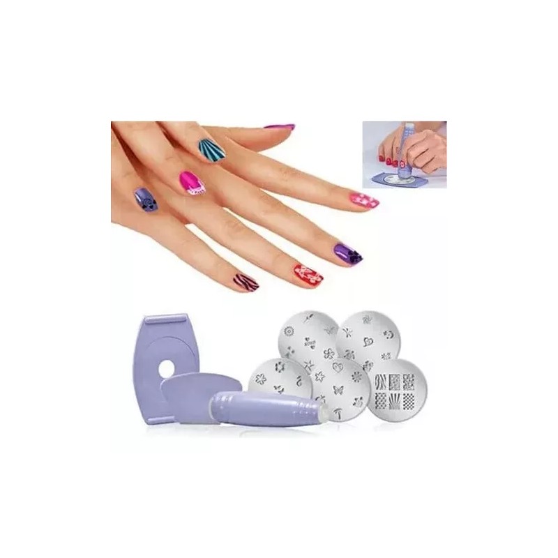 Salon Express Kit Estampado Decoracion Uñas Beautycare Salon Express