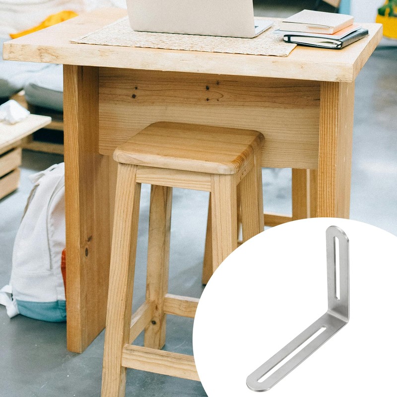 PATIKIL 4 18/25" Adjustable L-Shaped Corner Brace with Slots 2