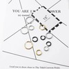 Kstudent 4 Pairs Titanium Steel Hoop Earrings for Men Women,