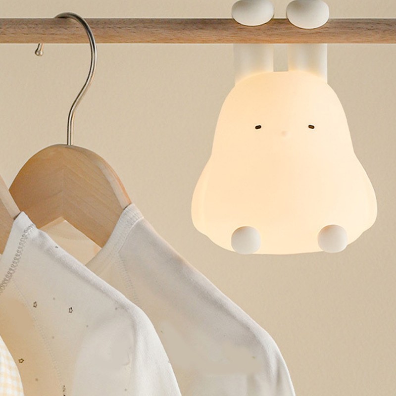 Bunny Night Light Delay Turn Off Cute Soft Silicone Kids