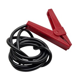 Doblit Replacement Live and Earth Heavy Duty Connection Leads For Electric Fence Energiser | Red & Green | Fence and Ground Spares | 130cm Insulated Cable with Crocodile Clip | Stainless Steel Teeth