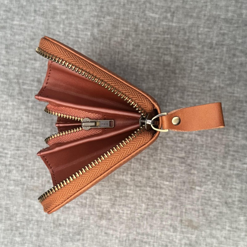 jxleichi Men's Long Wallet, Large Capacity, Genuine Leather, YKK Zipper,