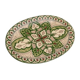 Creative Co-Op Garden Tapestry Stoneware Platter, Multicolor
