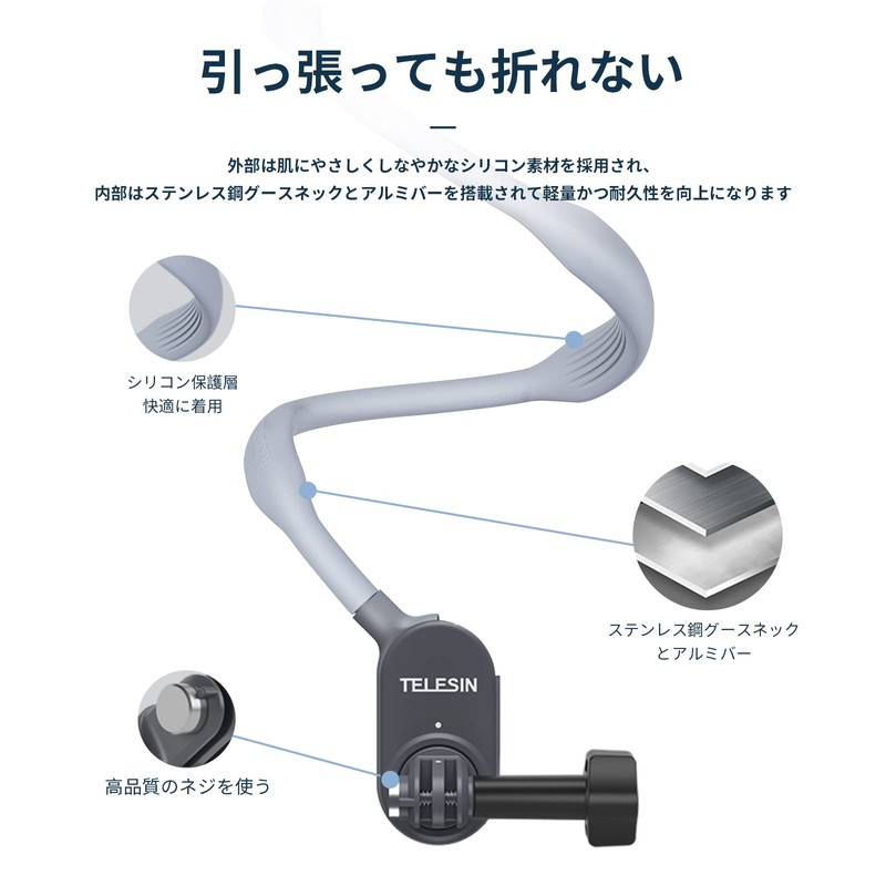 TELESIN POV Necklace Mount Accessory Mount for Hero 12 11