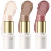 FALOCUTUS 3 Pcs Contour Stick Set,Cream Blush & Highlighter Bronzer