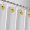 12 Pcs Yellow Lemon Shower Curtain Hooks, Rust Proof Stainless