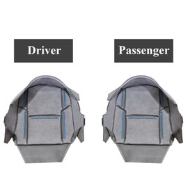 NLQR Front Both Sides Bottom Replacement Seat Covers Compatible with Toyota 4Runner 2003 2004 2005 2006 2007 2008 2009, LB12 or FA12 Stone Gray