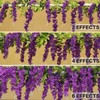 Apeair Wisteria Artificial Flowers Garland, 8Pcs Total 57.6ft Silk Faux