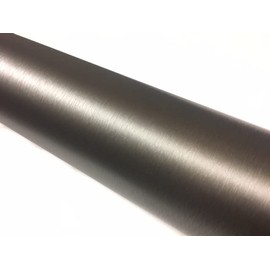 Car Wrapping Sheet Aluminum Blush 60.9 x 11.8 inches (152 x 30 cm), Dark Silver, Brushed