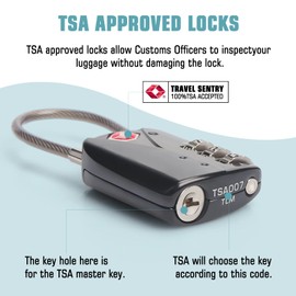 2PC TSA Approved Luggage Locks Combination Padlocks, 3Digit Security Padlock Lock for Travel Bag Case Luggage Suitcases Gym Locker Travel Accessories