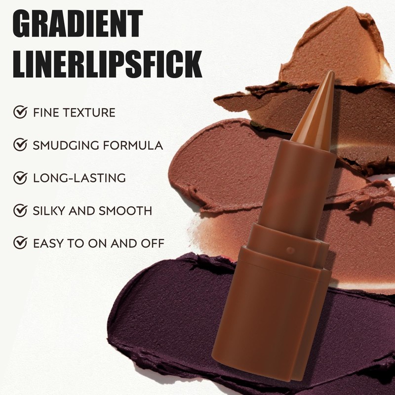 2 in 1 Lip Liner and Lipstick Combo Set, Matte