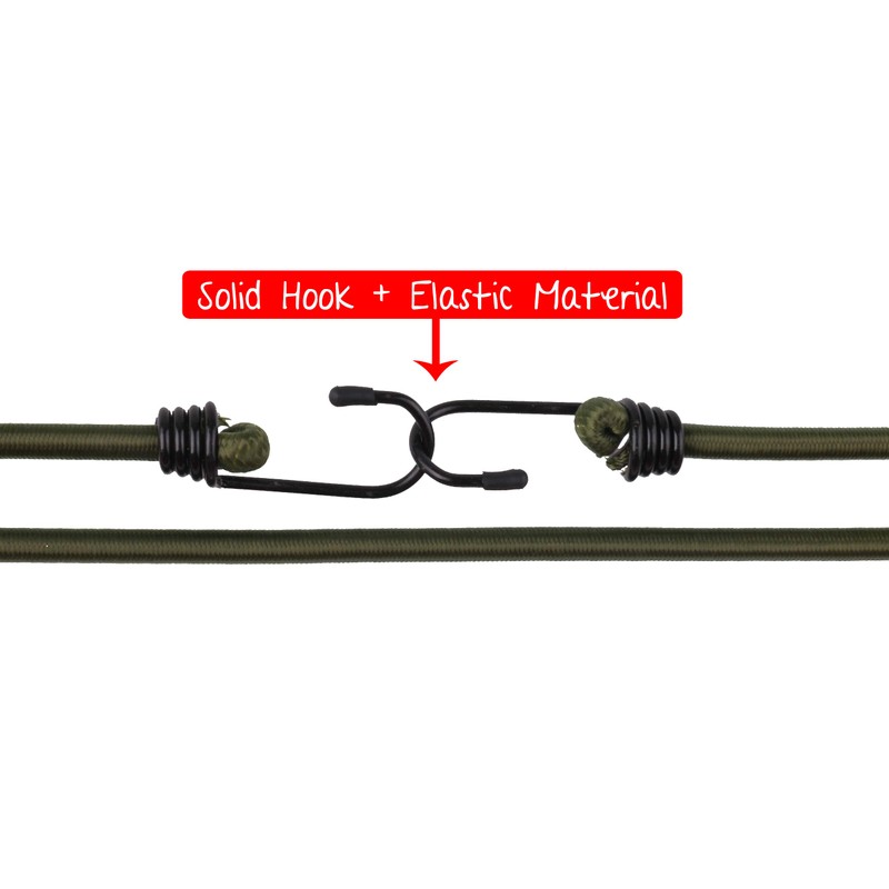 Bungee Cords with Hooks,10 pcs Heavy Duty Extra Strong Outdoor
