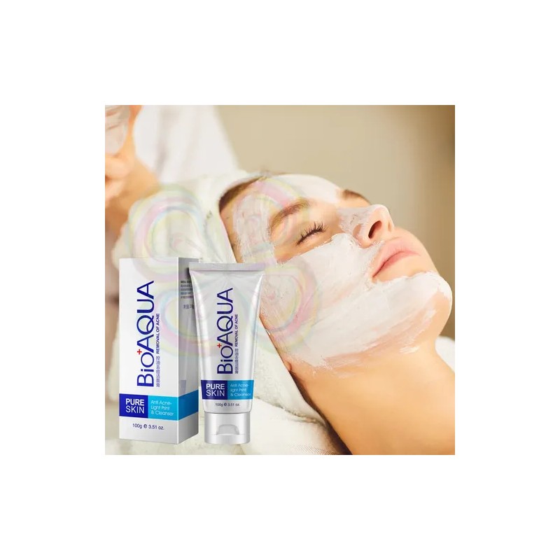 Crema Facial Pure Skin Limpiador De Acné Y Grasa 100gr