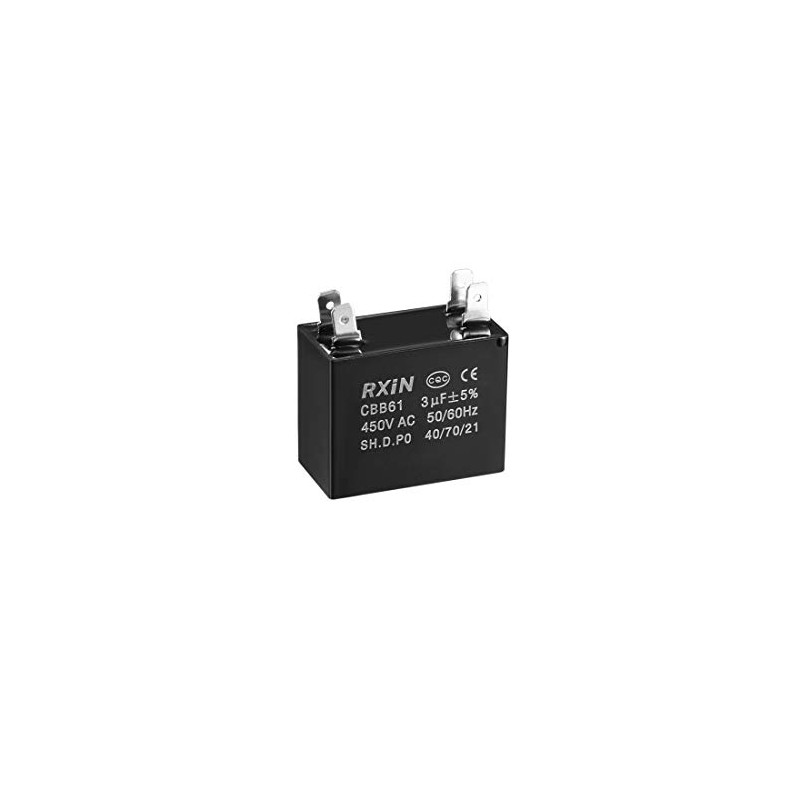 uxcell Ceiling Fan Capacitor CBB61 3uF 450V AC Double Insert