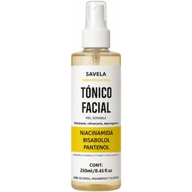 Tónico Facial Sensible, Niacinamida, Bisabolol y Pantenol 250ml, Hidratante.