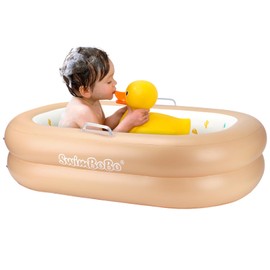 Swimbobo Inflatable Baby Bathtub – Soft, Portable Baby Bath for Infants and Toddlers, Easy to Inflate, Waterproof, Ideal for Home and Travel (Basic)