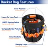 WISEPRO Bucket Tool Organizer, Bucket Tool Bag with 30 Pockets