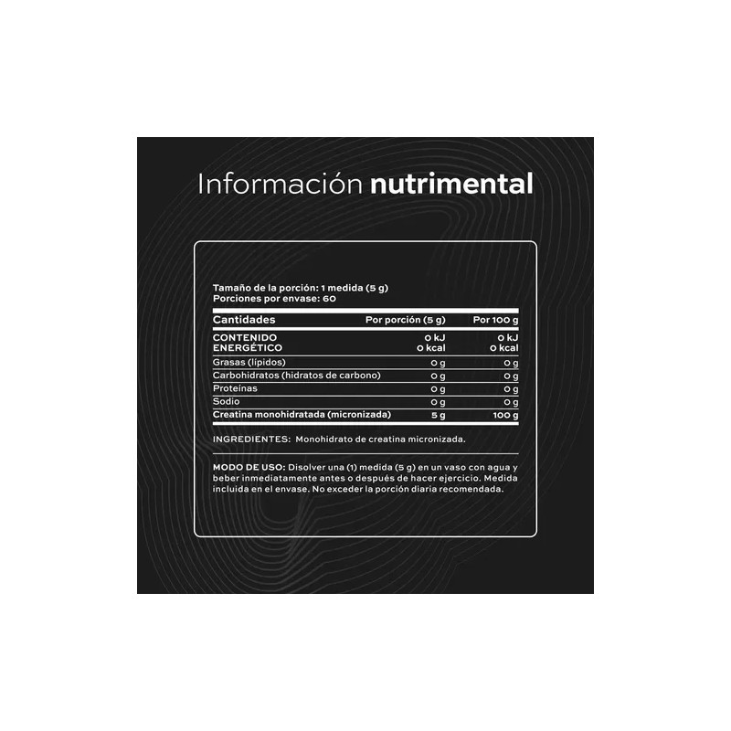 Creatina Monohidratada Pura 300g 60 Tomas En Polvo B Life