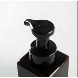 Generic Foaming Soap Dispenser 250ml, 2 pcs, Amber Color, 100% Recycle, Durable, soap Saver with Each Pump, 15.5 cm Tall, 7x7x7 cm Square Base, Liquid soap, Shampoo, Body wash
