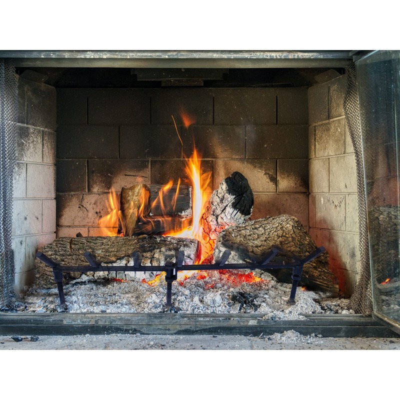TAFIEDA Fireplace Log Holder. 18 Inches Heavy Duty Solid Steel