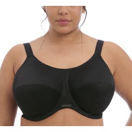 Elomi womens Full Coverage Sport Sports Bra, Black, 38G