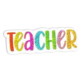 Mintolex Colorful Teacher Pin Glitter Graduation Lapel Brooch Pins Cute Teacher Appreciation Gifts for Clothes Backpacks Hats Accessories, Tchr