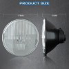 SHENKENUO 7 Inch LED Glass Headlight Round, ORIGINAL CLASSIC LOOK
