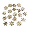 100pcs Rustic Wooden Christmas Snowflakes Confetti Wood Craft Shapes Embellishments