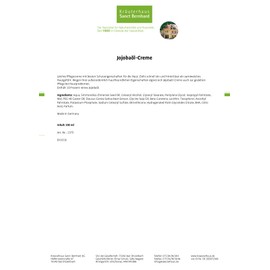 Sanct Bernhard Jojoba Oil Cream 100 ml