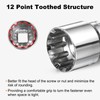 HARFINGTON 12 Point Socket 1/2" Drive by 27mm Metric Shallow